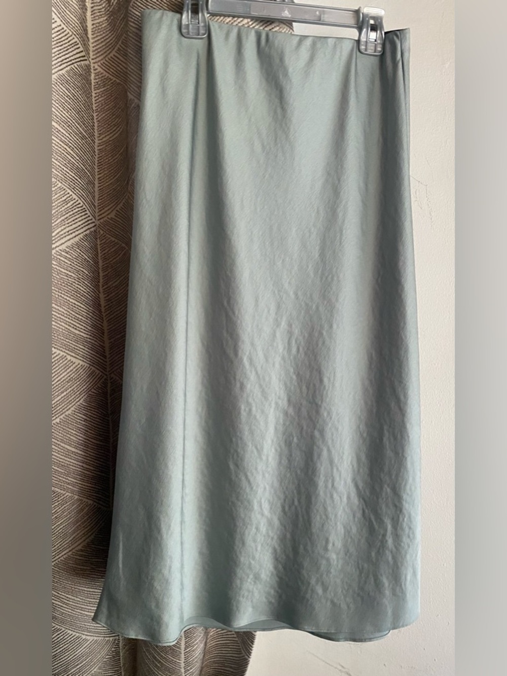 JENNI KAYNE  Sea Mist Midi Slip Skirt Elastic Waist Size XS